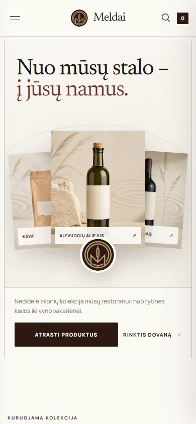 Meldai — Mobile experience
