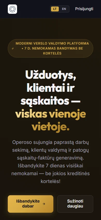 Operoso — Mobilioji versija