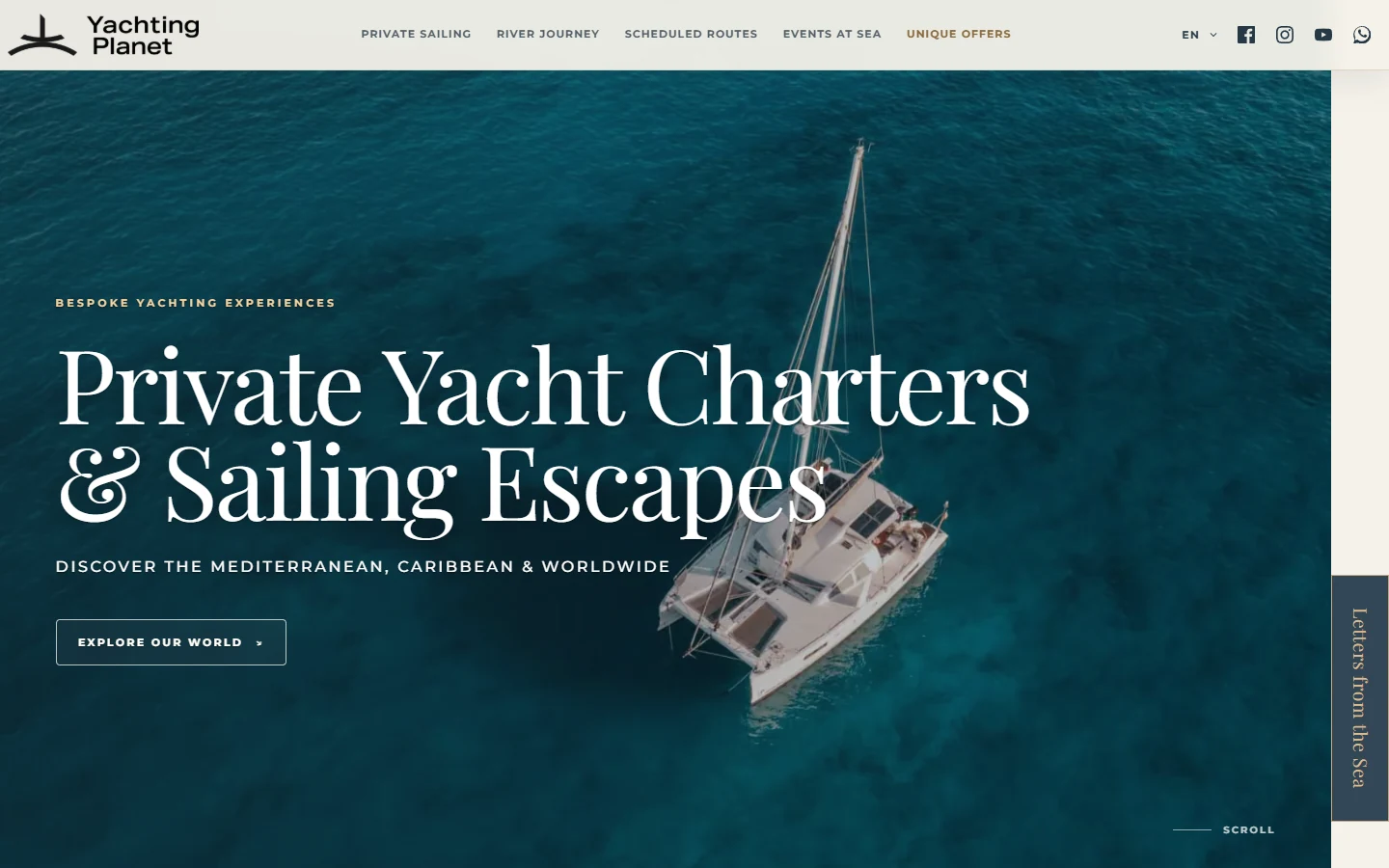 Yachting Planet — Desktop experience