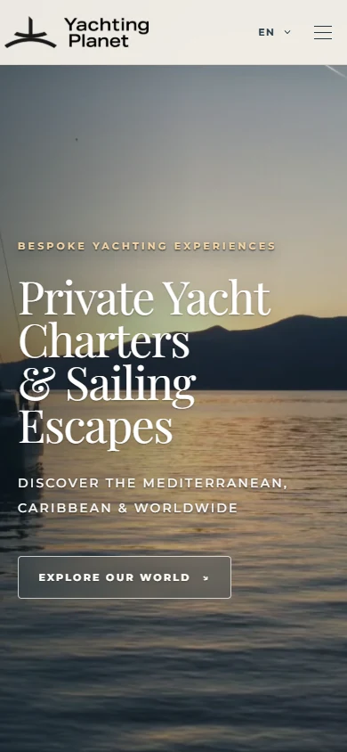 Yachting Planet — Mobile experience
